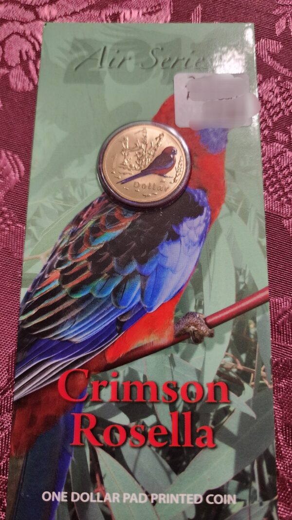 Crimson Rosella $1 Pad Printed Coin